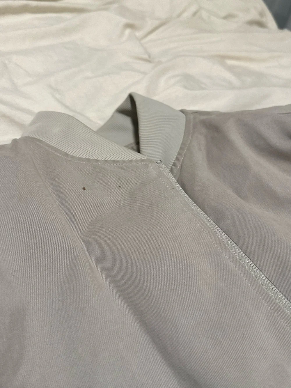 lululemon athletica Light Gray Bomber Jacket